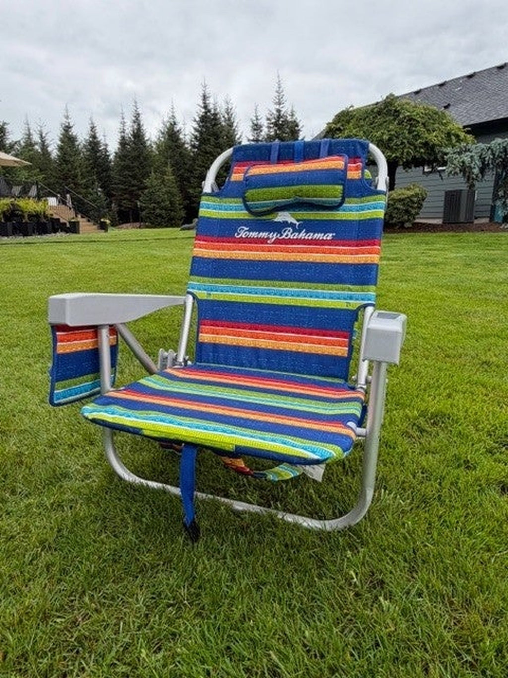Tommy Bahama backpack beach chair, Striped Colors