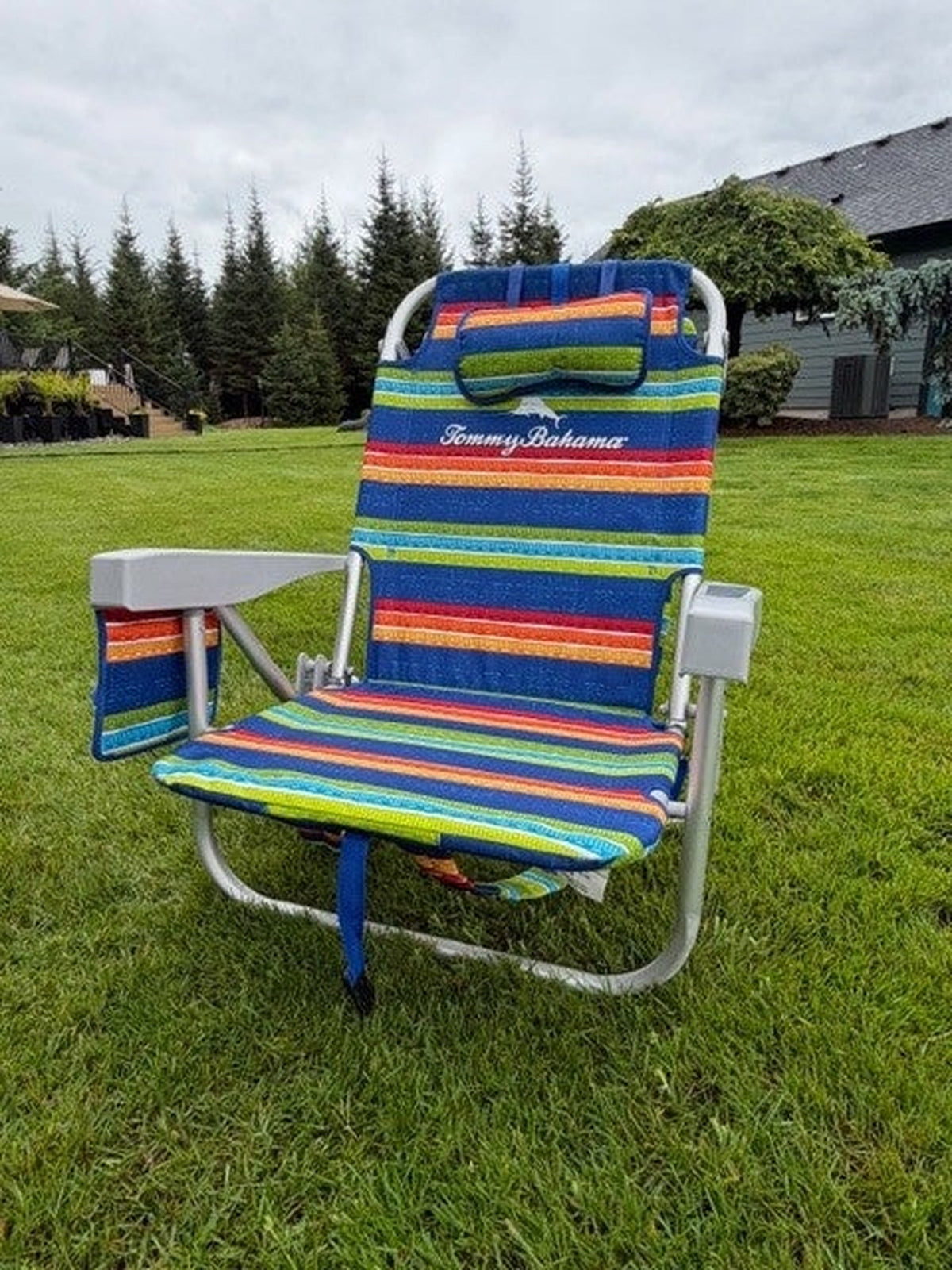 Tommy Bahama backpack beach chair, Striped Colors