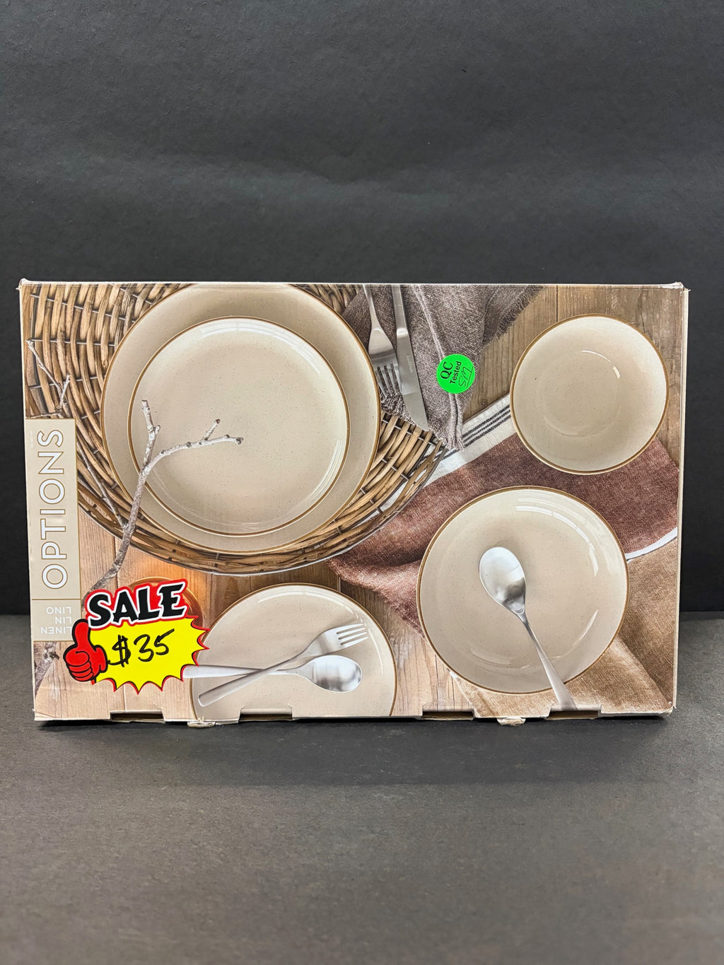 Over&Back 16-Piece Dinnerware Set - LINEN