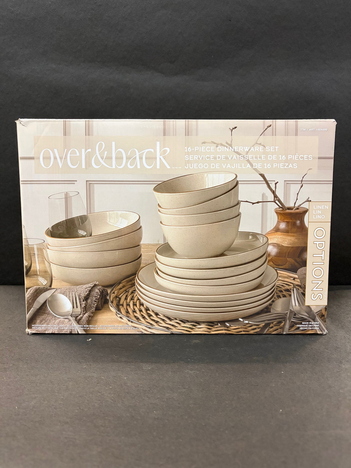 Over&Back 16-Piece Dinnerware Set - LINEN