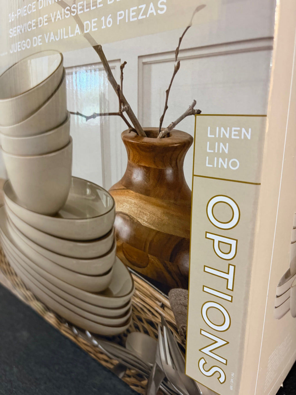 Over&Back 16-Piece Dinnerware Set - LINEN