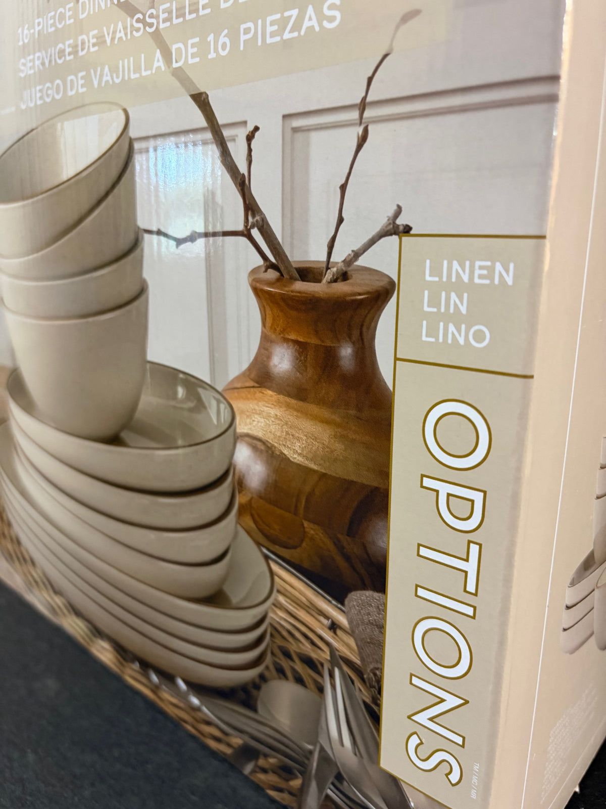 Over&Back 16-Piece Dinnerware Set - LINEN