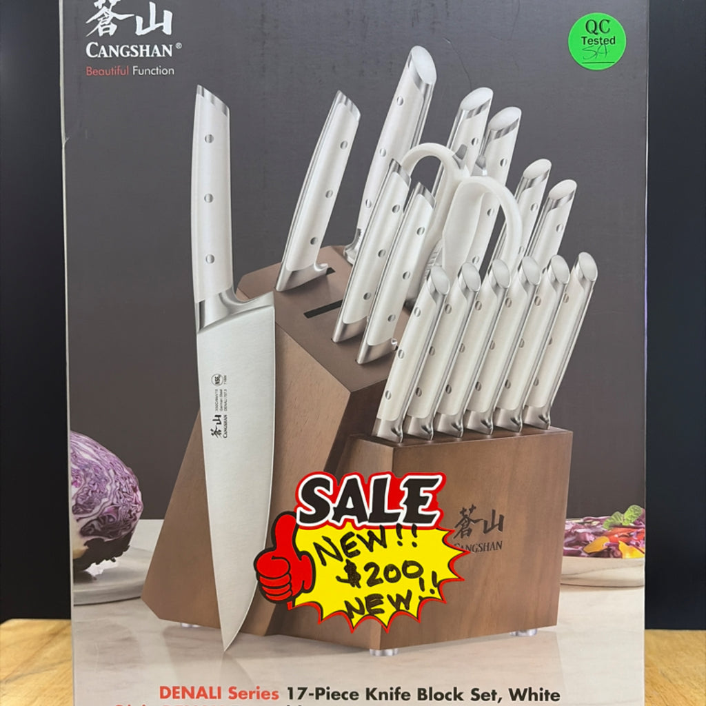 Cangshan DENALI 17-Piece German Steel Forged Knife Set - White