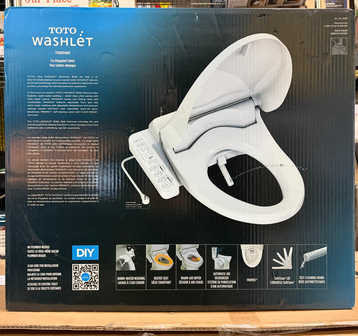 TOTO WASHLET Elongated Electronic Bidet Toilet Seat