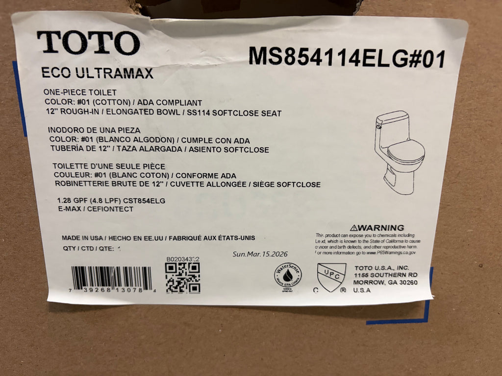 TOTO ULTRA ECOMAX 1PC Toilet
