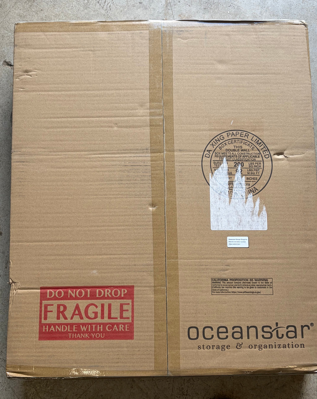 Oceanstar Bamboo Laundry Hamper
