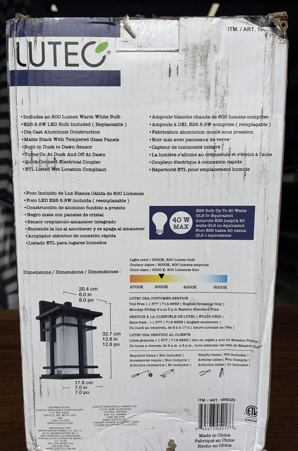 LUTEC Craftsman 2.0 Outdoor LED Coach Light