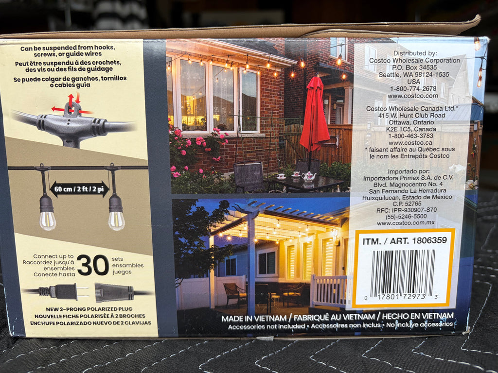 Feit Electric 48 ft. LED String Light Set - Black