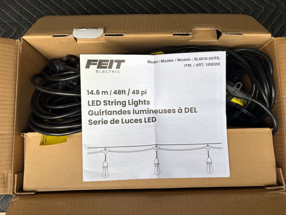 Feit Electric 48 ft. LED String Light Set - Black