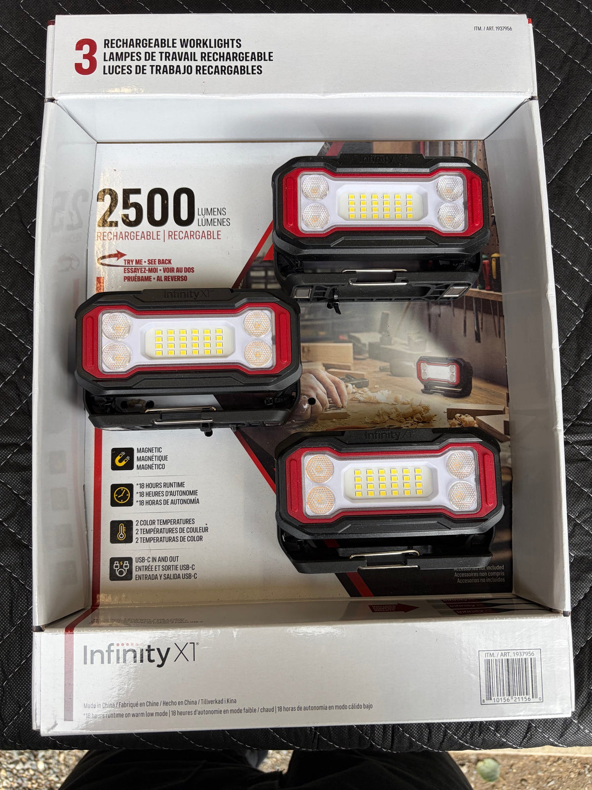Infinity X1 2500 Lumen Rechargeable Worklight 3-Pack.
