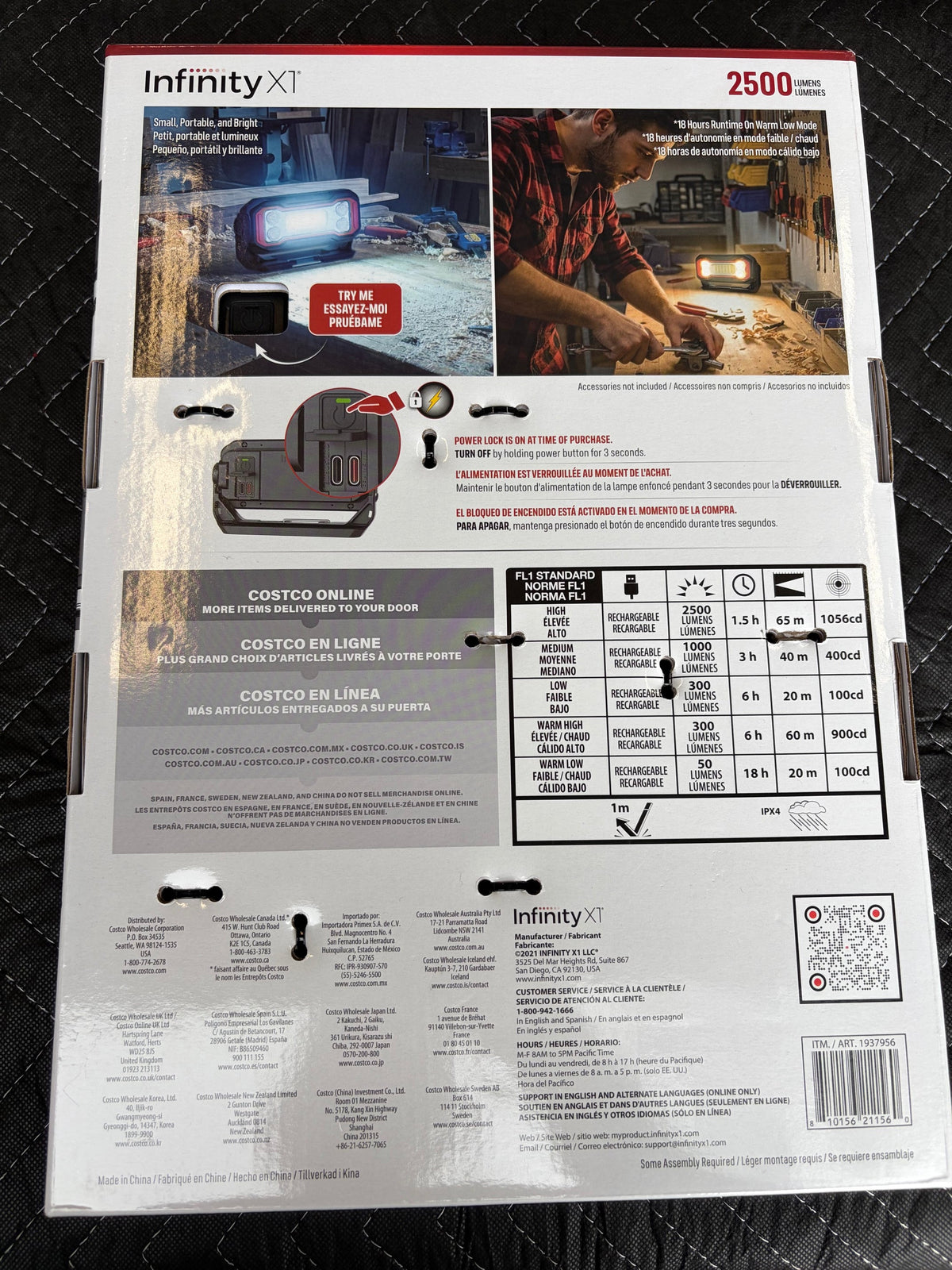 Infinity X1 2500 Lumen Rechargeable Worklight 3-Pack.