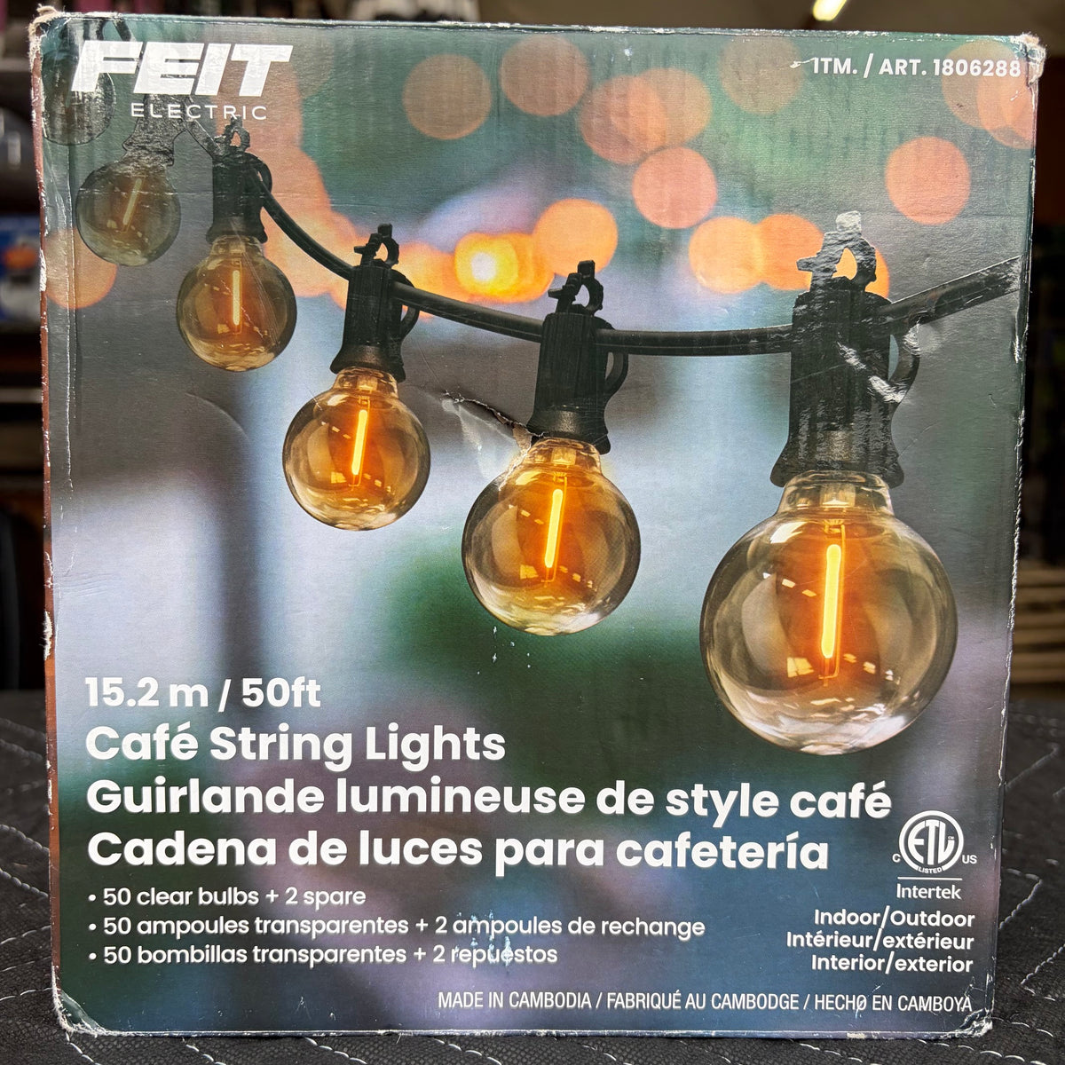 Feit Electric 50 ft. LED Bistro String Lights