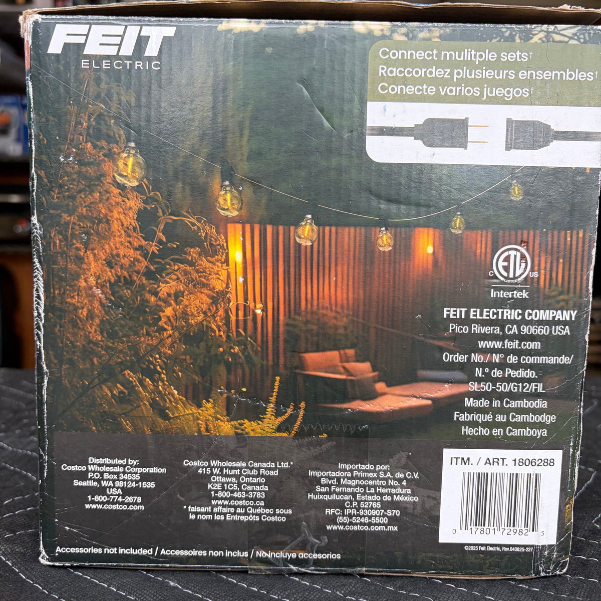 Feit Electric 50 ft. LED Bistro String Lights