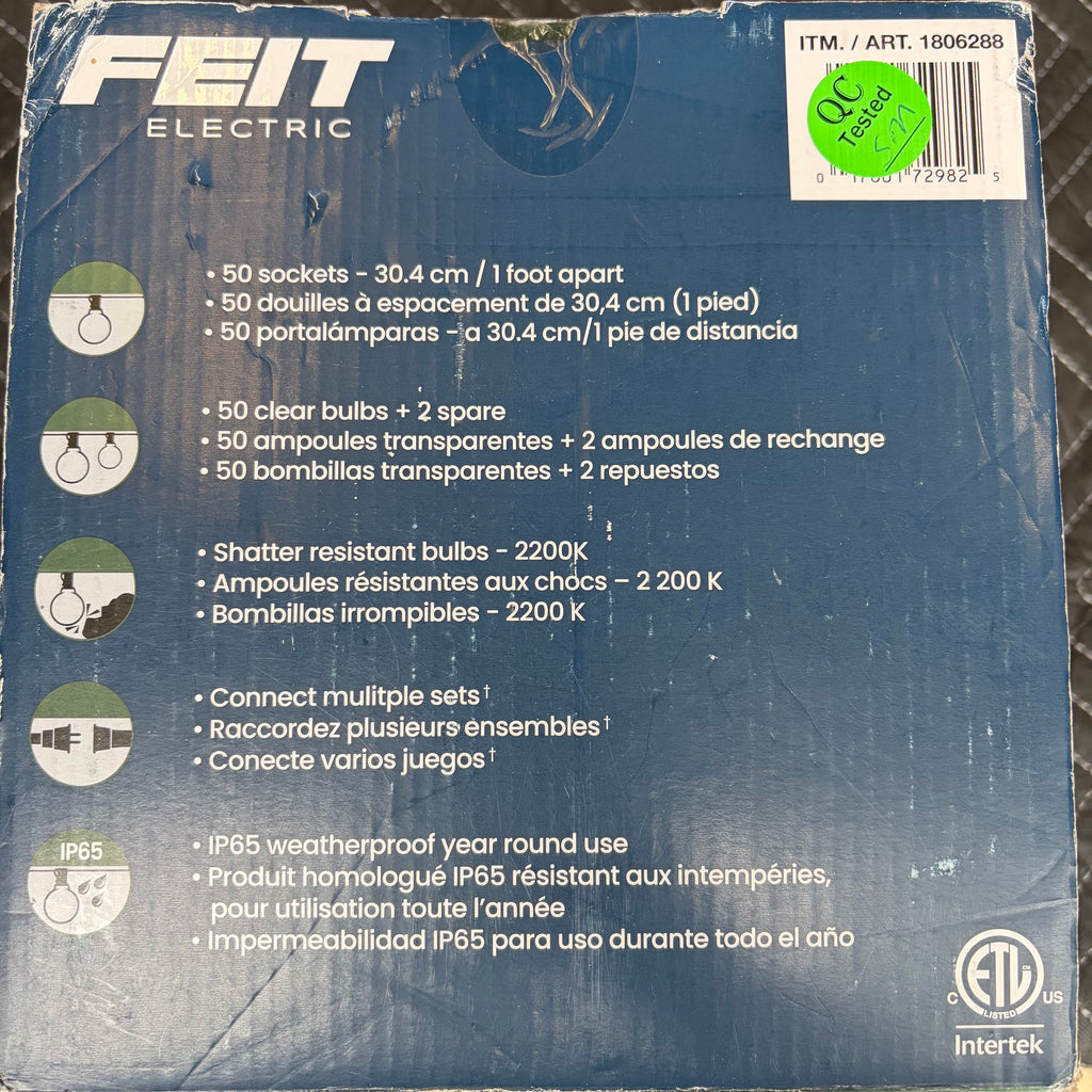 Feit Electric 50 ft. LED Bistro String Lights