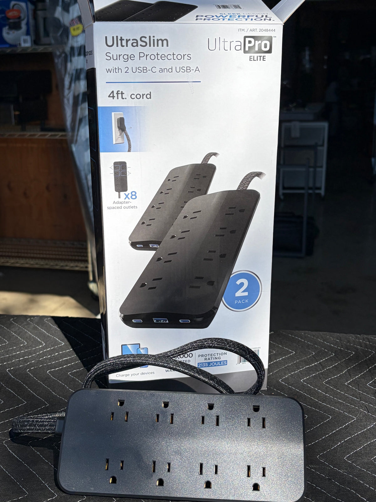 Jasco UltraPro Elite UltraSlim 8-Outlet Surge Protector 2-Pack