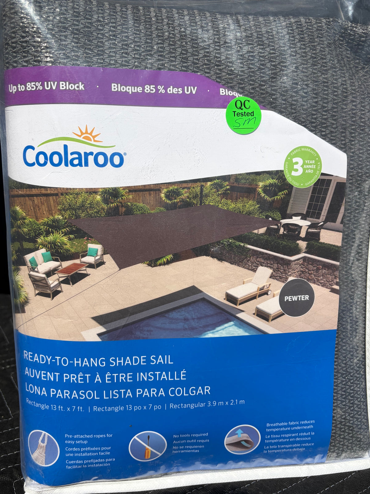 Coolaroo 13'x7' Rectangle Shade Sail