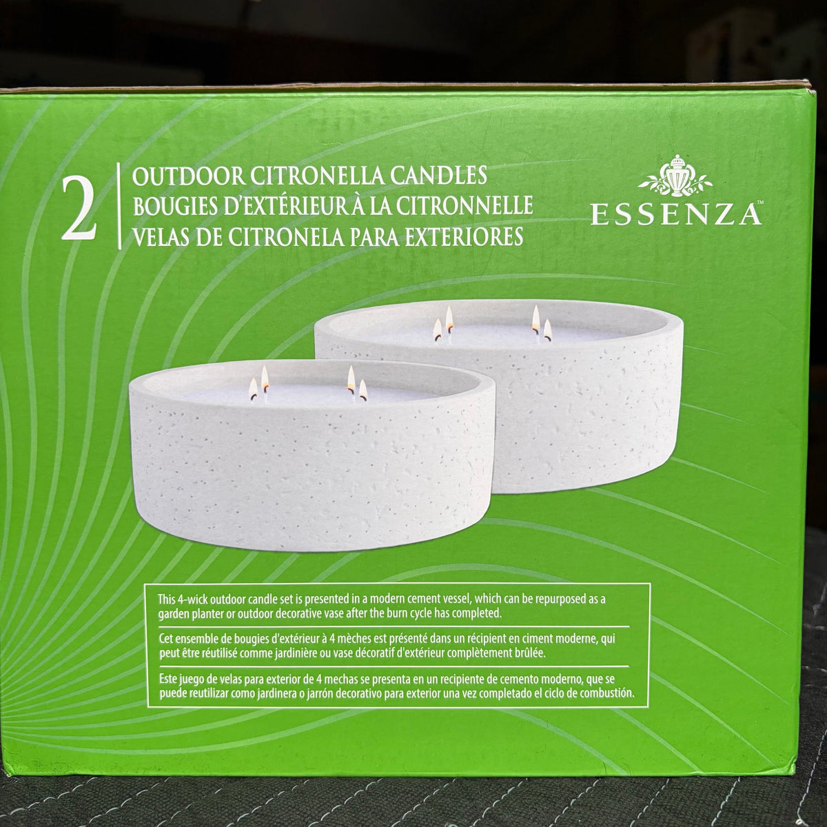Essenza Outdoor Citronella Candle 2-Pack