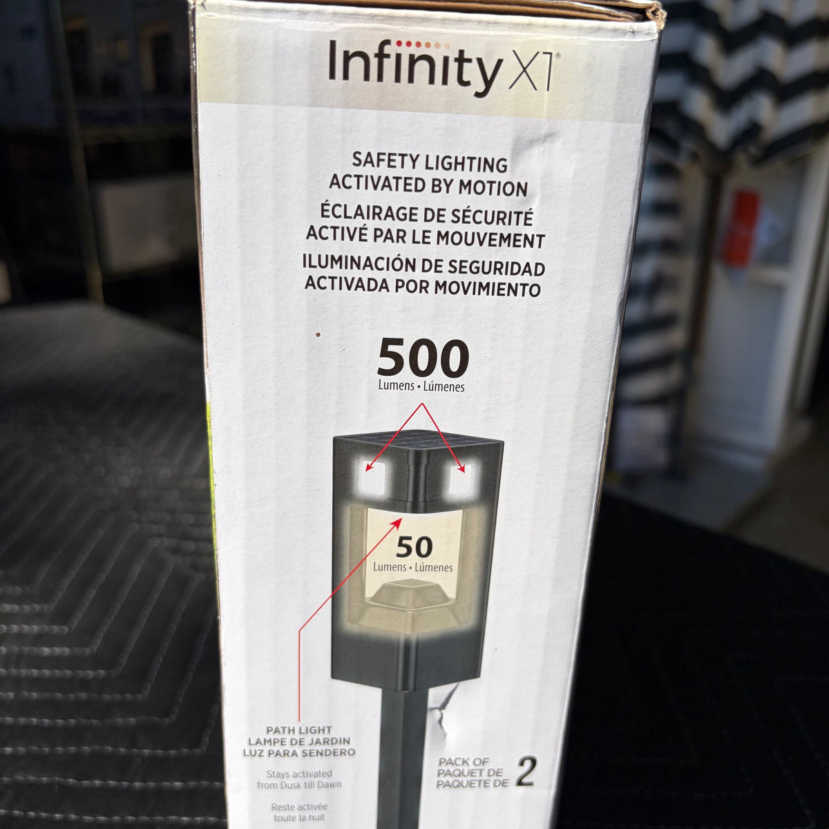 Infinity X1 Solar Path & Motion Security Lights, 2-Pack