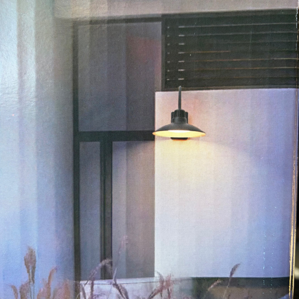 LUTEC 12-Inch Outdoor LED Wall Light with Dusk-to-Dawn Sensor