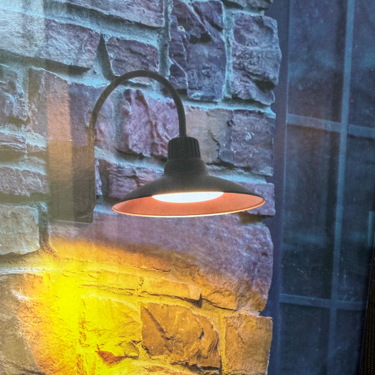 LUTEC 12-Inch Outdoor LED Wall Light with Dusk-to-Dawn Sensor