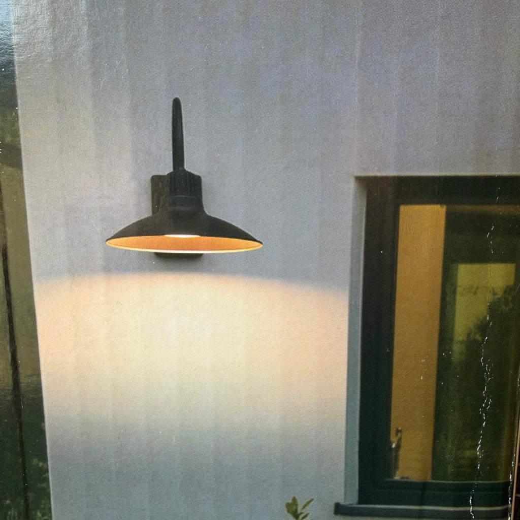 LUTEC 12-Inch Outdoor LED Wall Light with Dusk-to-Dawn Sensor