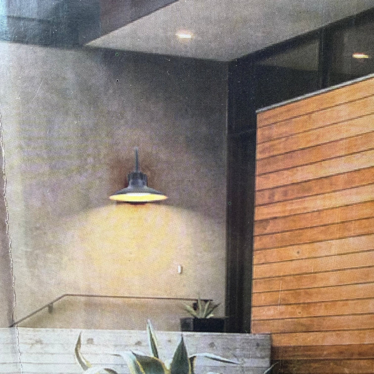 LUTEC 12-Inch Outdoor LED Wall Light with Dusk-to-Dawn Sensor