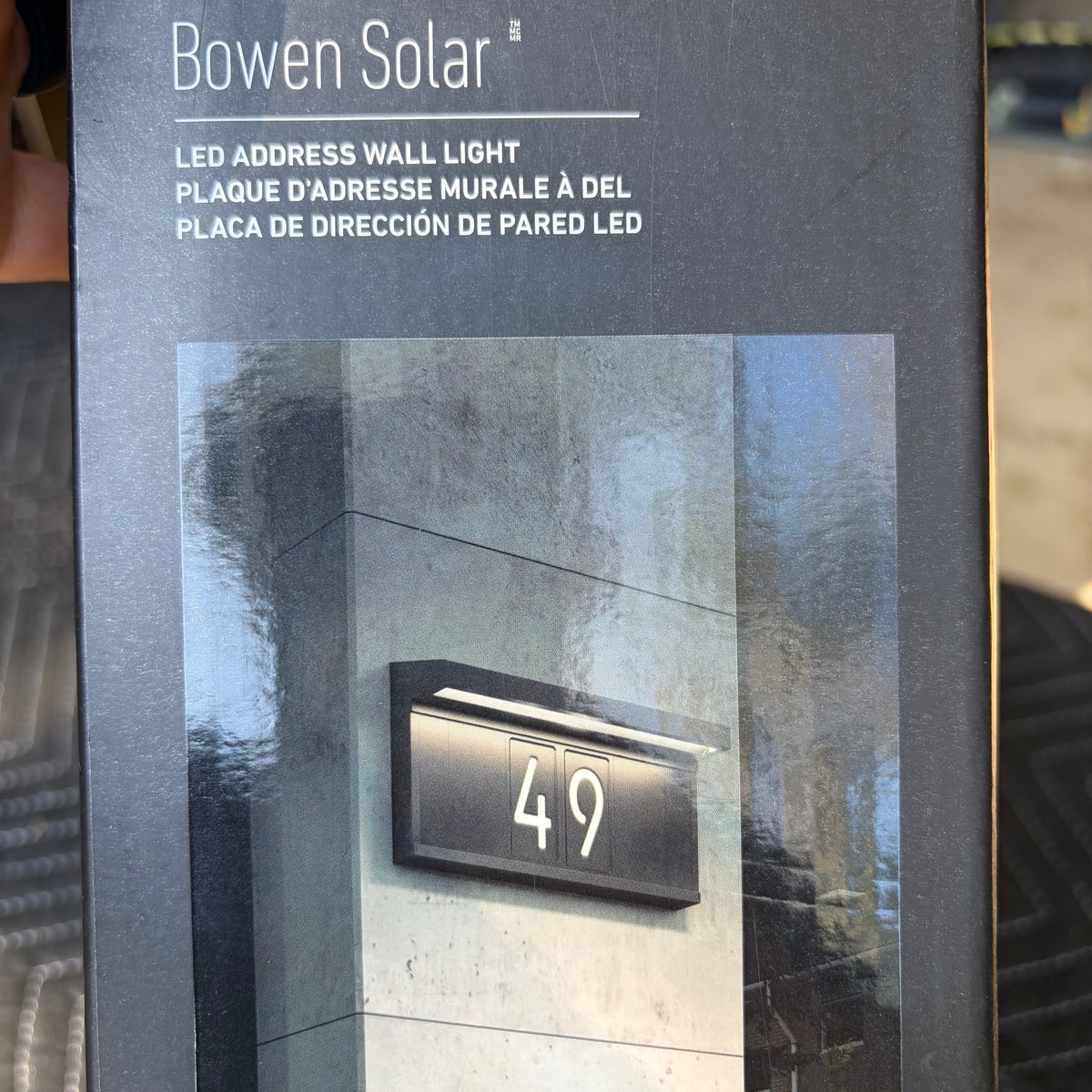 Artika Bowen Solar LED Address Wall Light