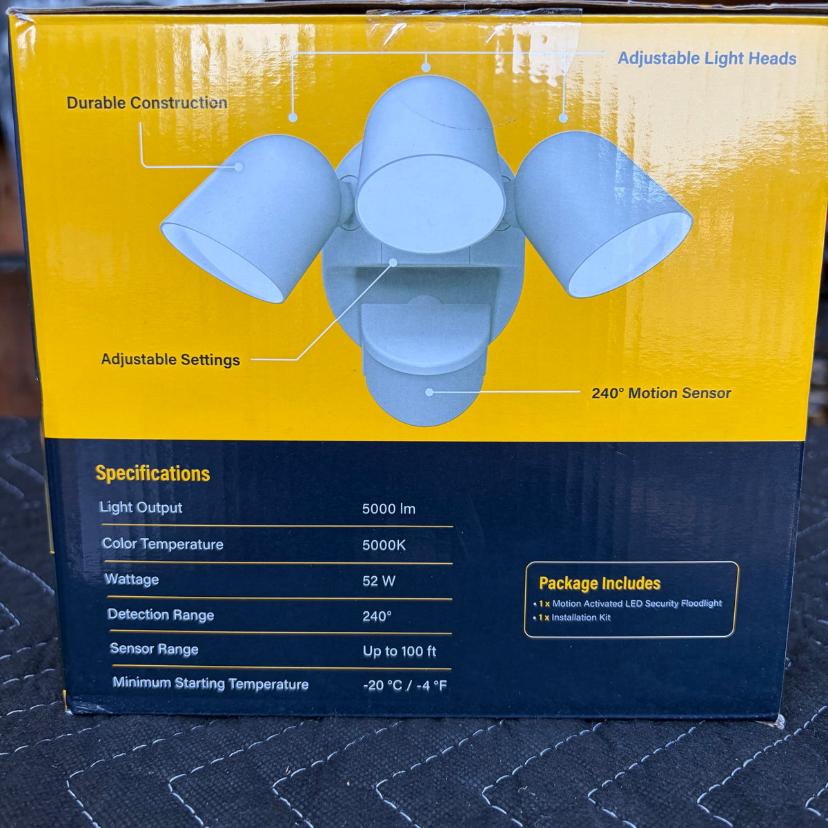 KODA 5,000-Lumen Motion-Activated LED Security Light