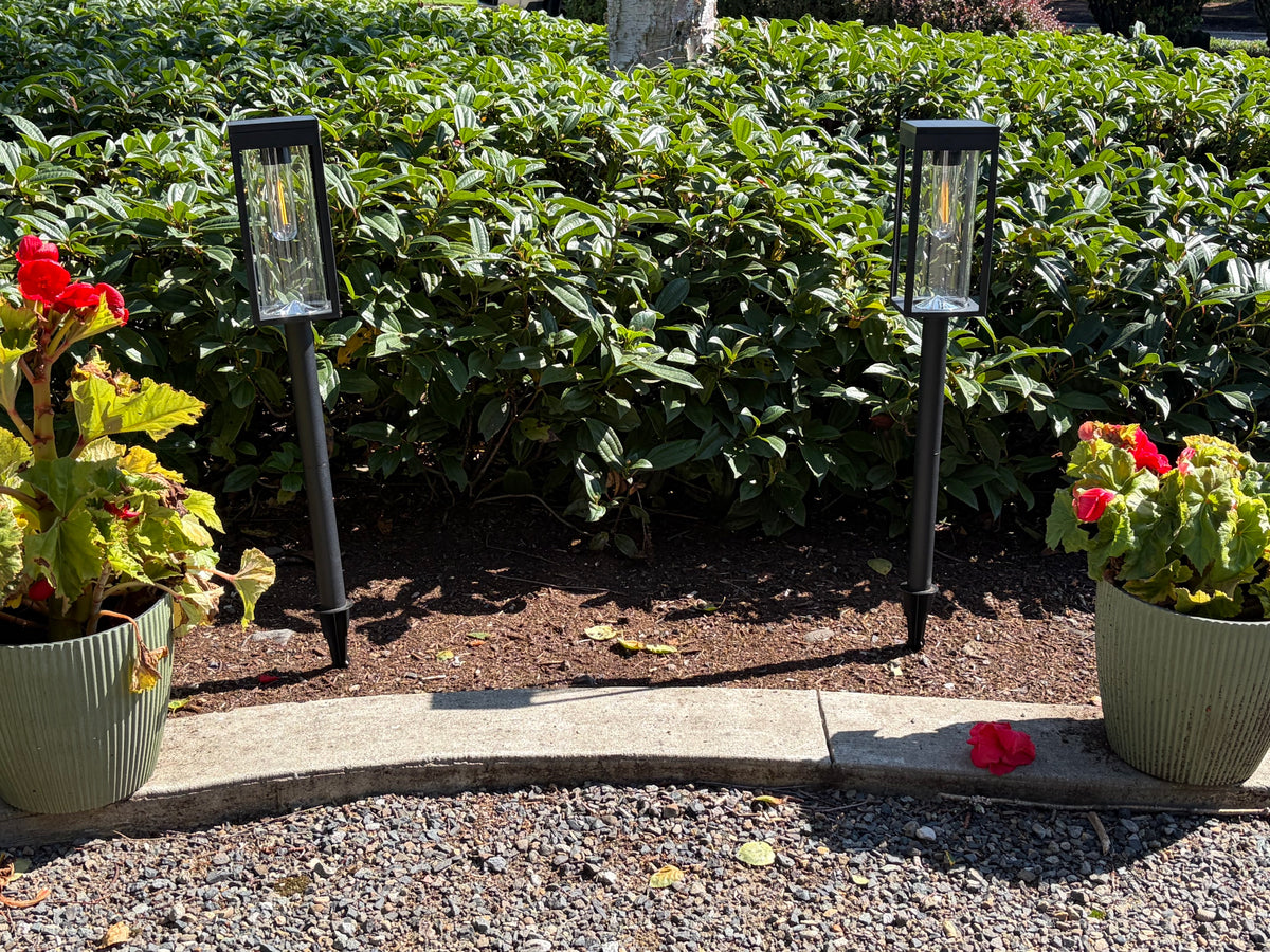 LUTEC XL Solar LED Pathway Lights, 2-Pack