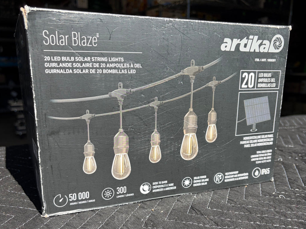 Artika Blaze 42 ft. Solar LED String Lights, 20 Bulbs
