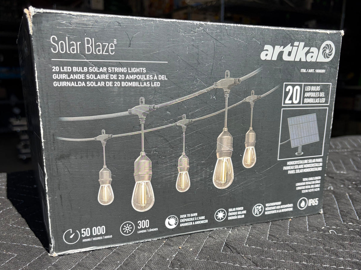 Artika Blaze 42 ft. Solar LED String Lights, 20 Bulbs