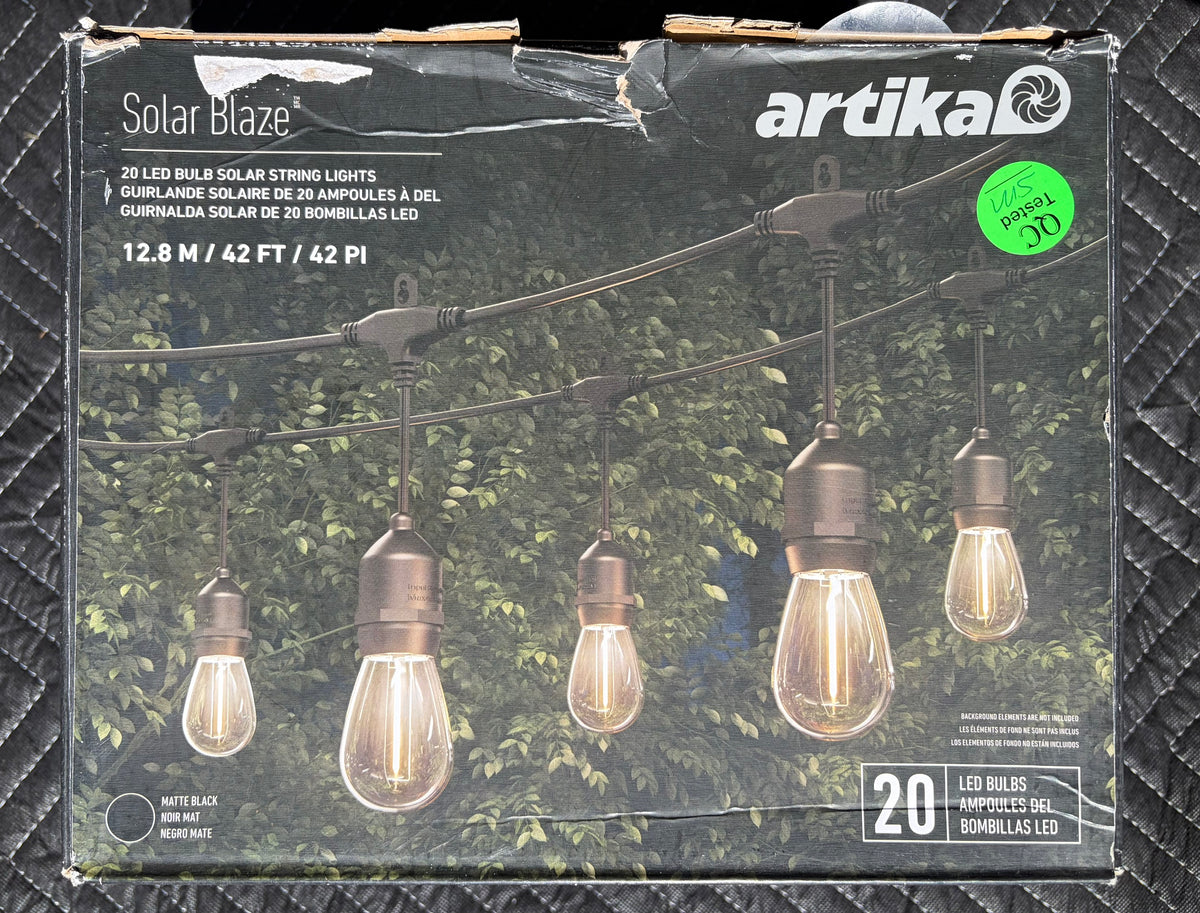 Artika Blaze 42 ft. Solar LED String Lights, 20 Bulbs