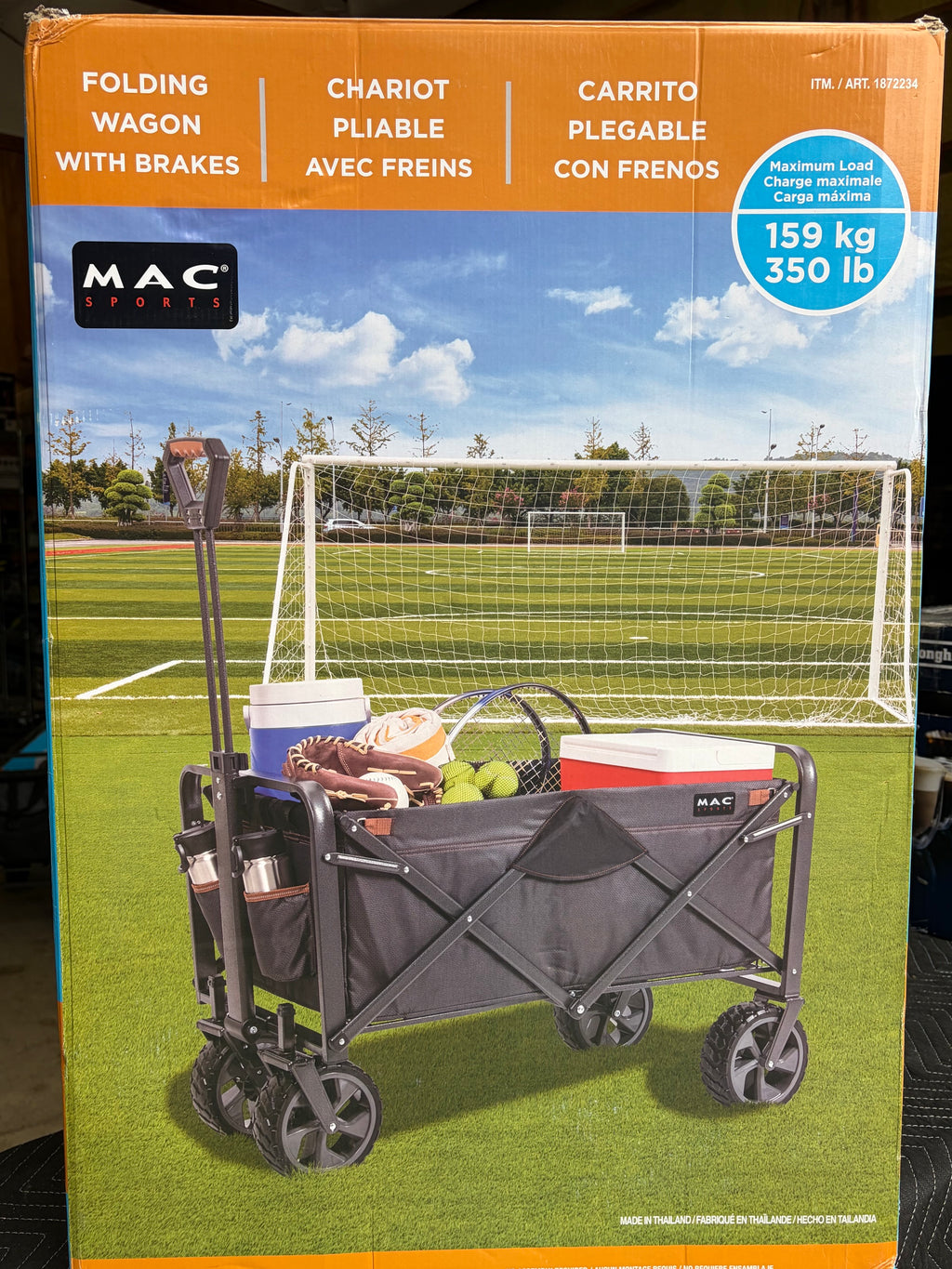 Mac Sports XL Folding Wagon with Brakes