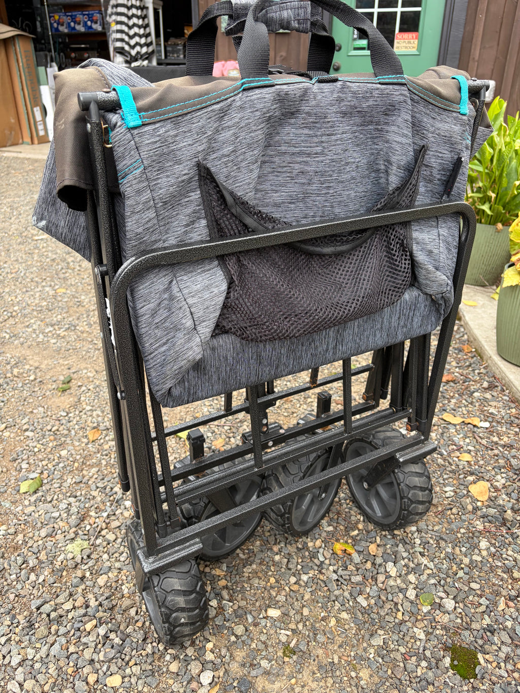 Mac Sports XL Folding Wagon - Gray/Blue - USED
