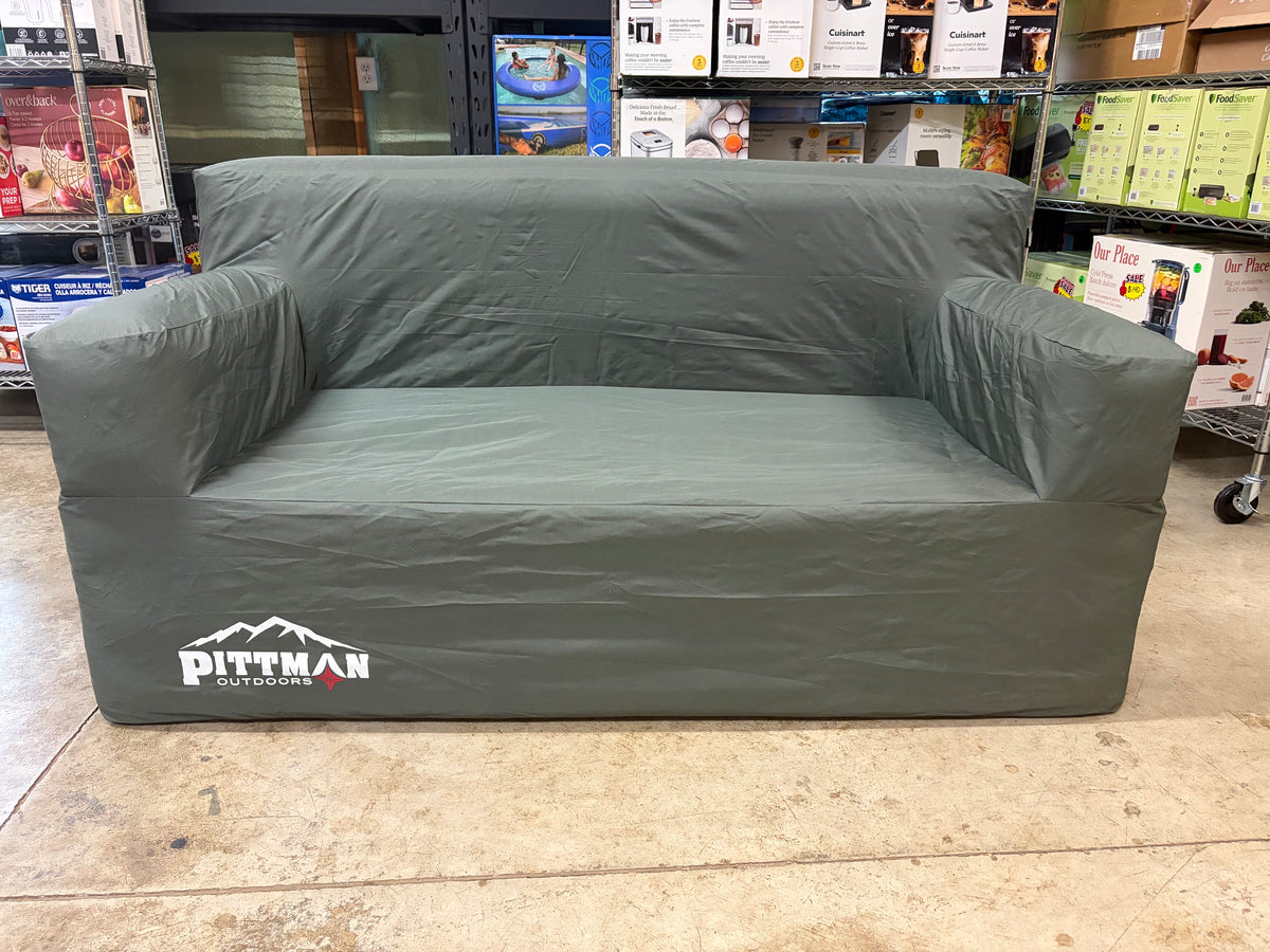 Pittman Outdoors Portable Inflatable Couch with Built-In Rechargeable Pump