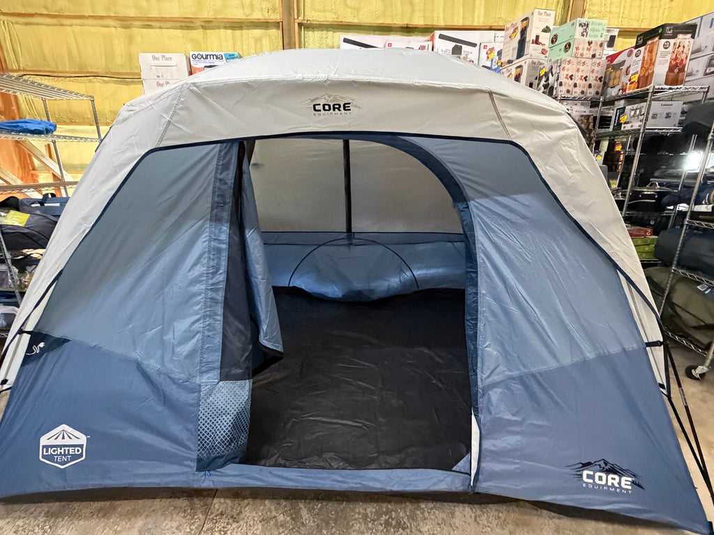 CORE 6-Person Lighted Dome Tent with Built-In LED Lighting