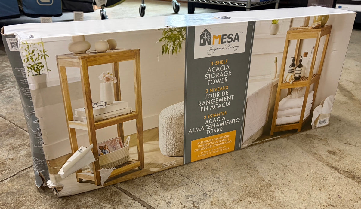 Mesa 3-Tier Acacia Wood Storage Shelf