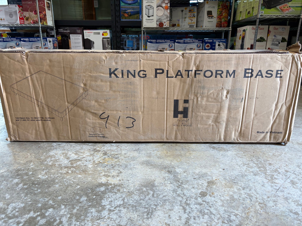 EnForce 7-Inch King Metal Foundation with Legs & Headboard Brackets