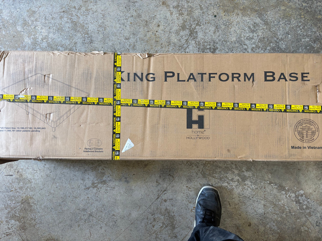 EnForce 7-Inch King Metal Foundation with Legs & Headboard Brackets