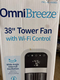 OmniBreeze 38 in. Tower Fan with Internal Oscillation and Wi-Fi