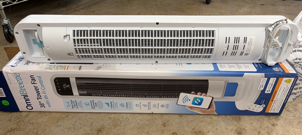OmniBreeze 38 in. Tower Fan with Internal Oscillation and Wi-Fi