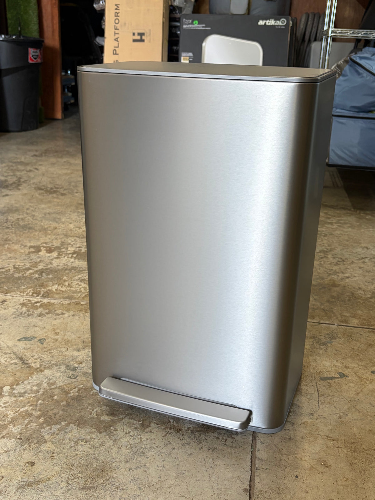 Kohler 47 L Stainless Steel Step Trash Can