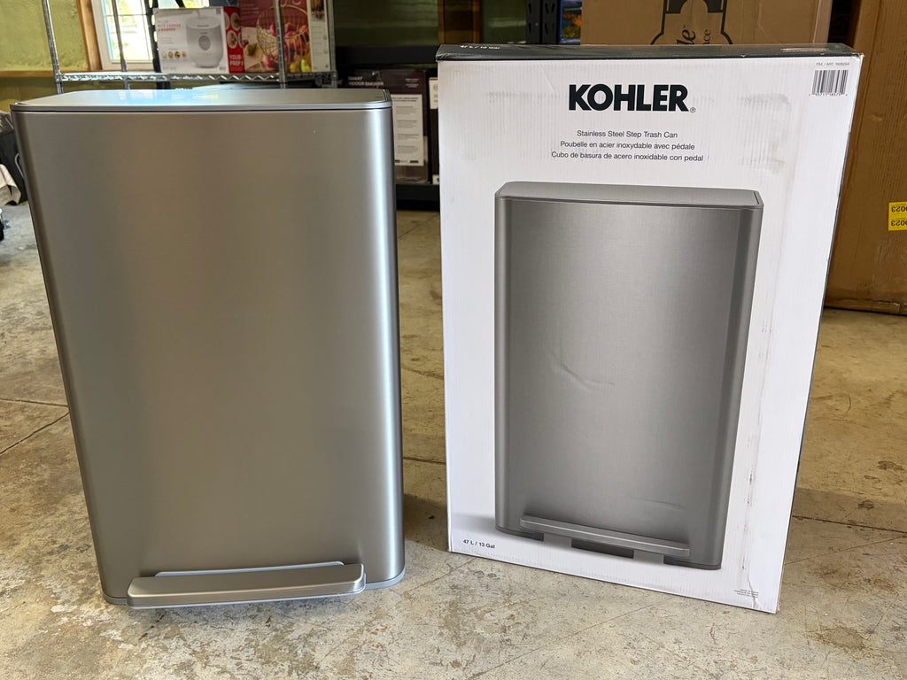 Kohler 47 L Stainless Steel Step Trash Can