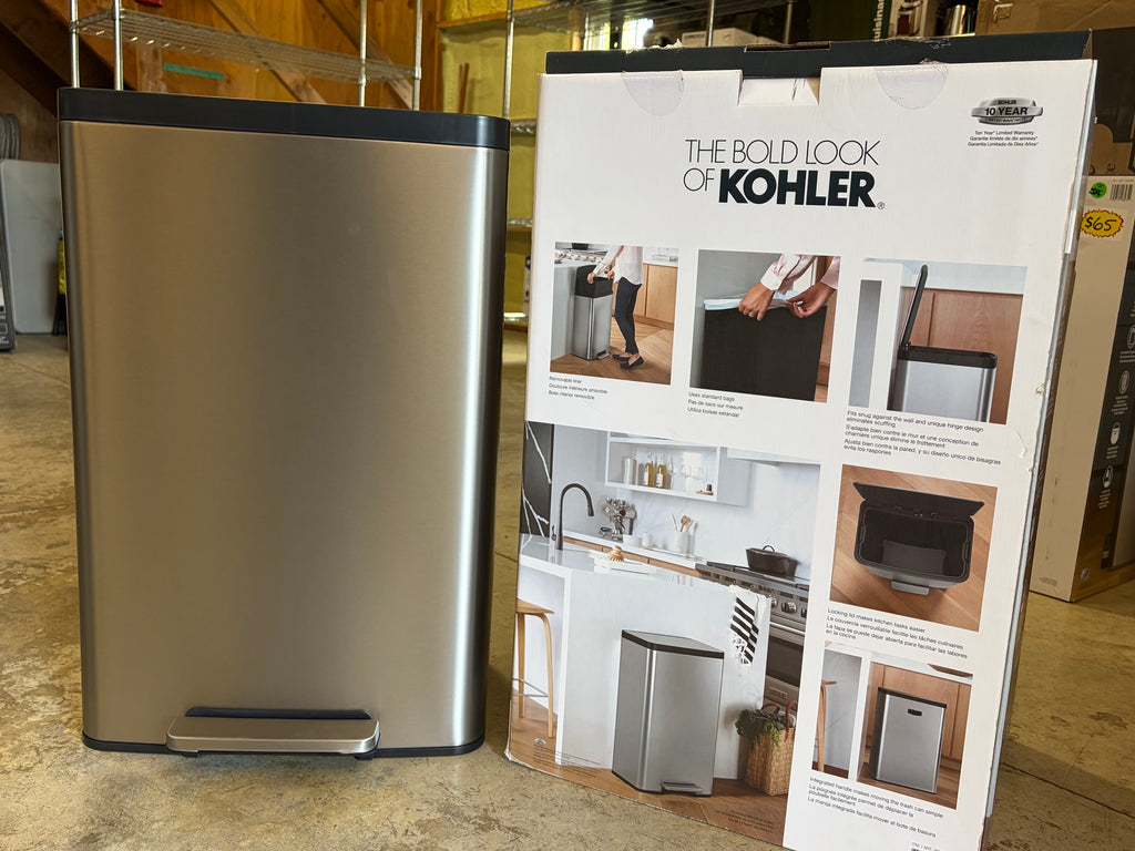 KOHLER 47 L Stainless Steel Step Trash Can