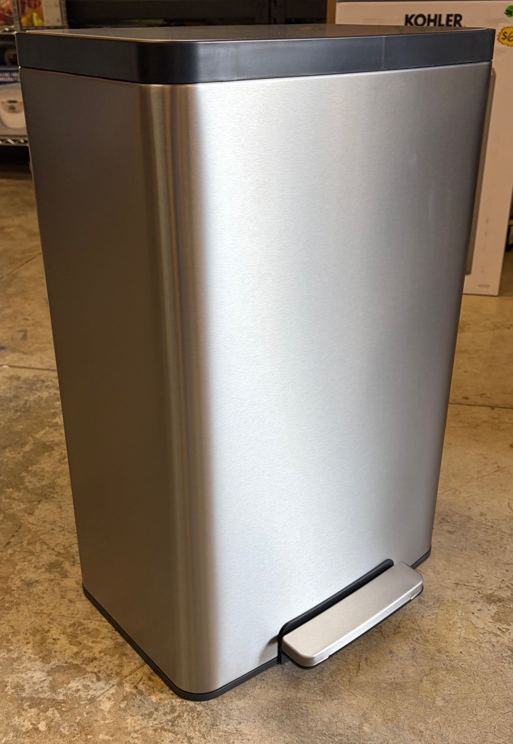 KOHLER 47 L Stainless Steel Step Trash Can