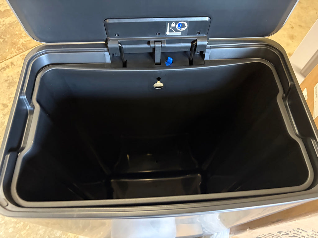 KOHLER 47 L Black Stainless Steel Step Trash Can