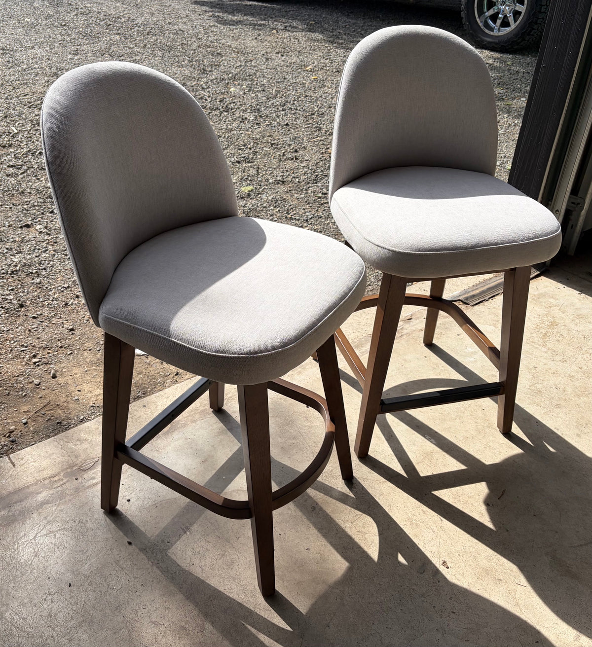 Pike & Main Ophelia Counter-Height Swivel Stools, Set of 2