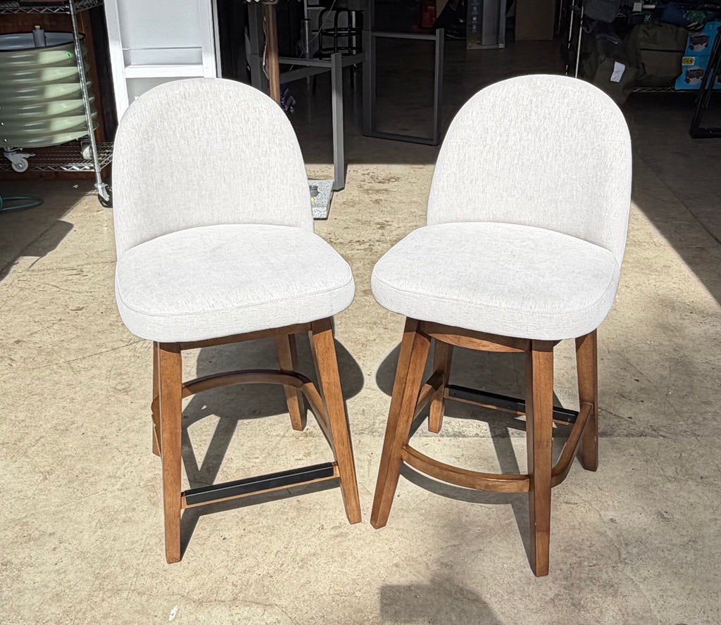 Pike & Main Ophelia Counter-Height Swivel Stools, Set of 2