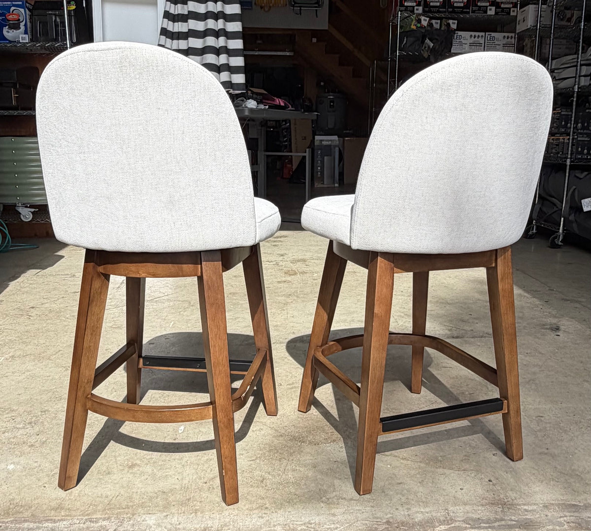 Pike & Main Ophelia Counter-Height Swivel Stools, Set of 2