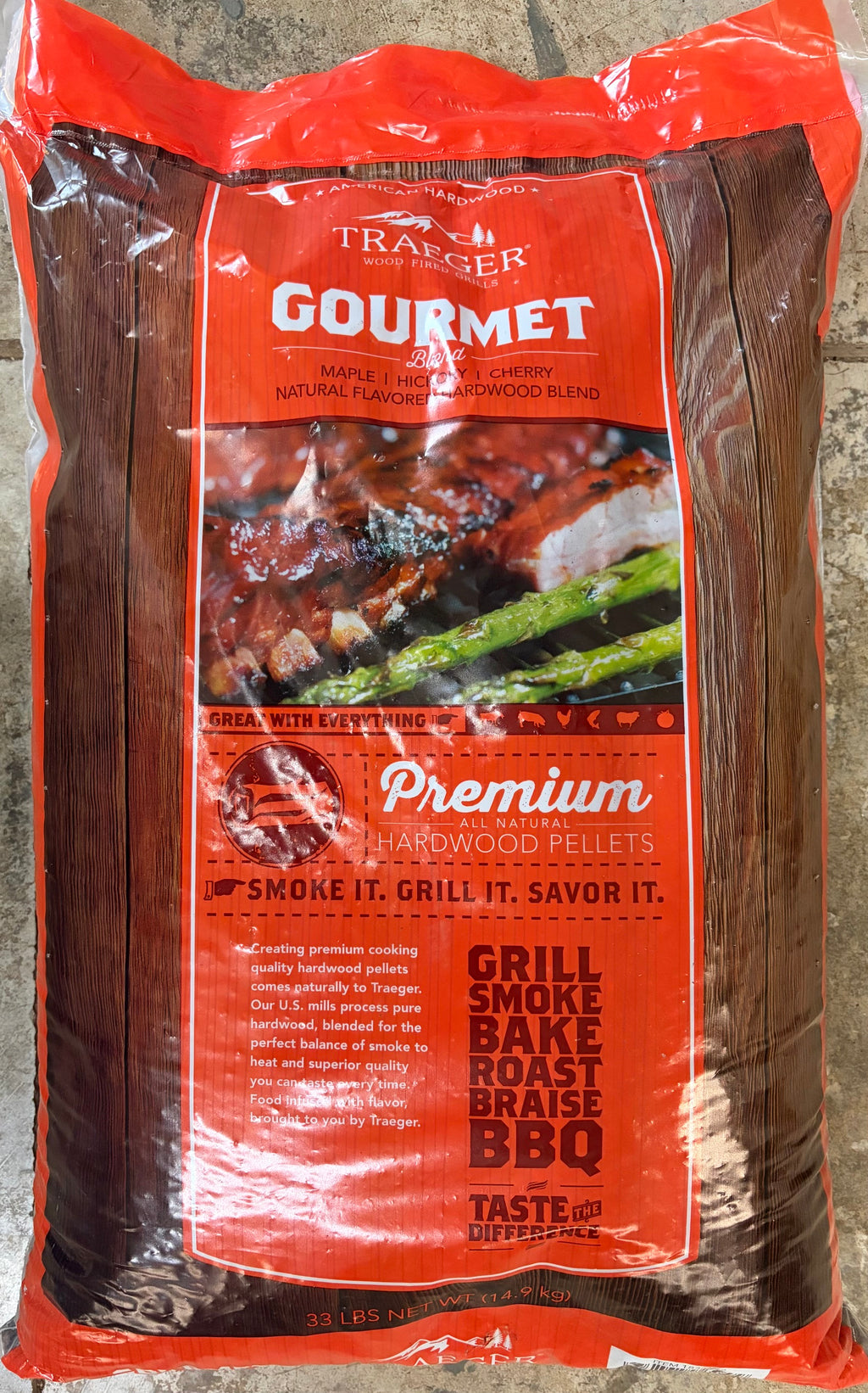 Traeger Gourmet Blend Hardwood Pellets, 33 lb